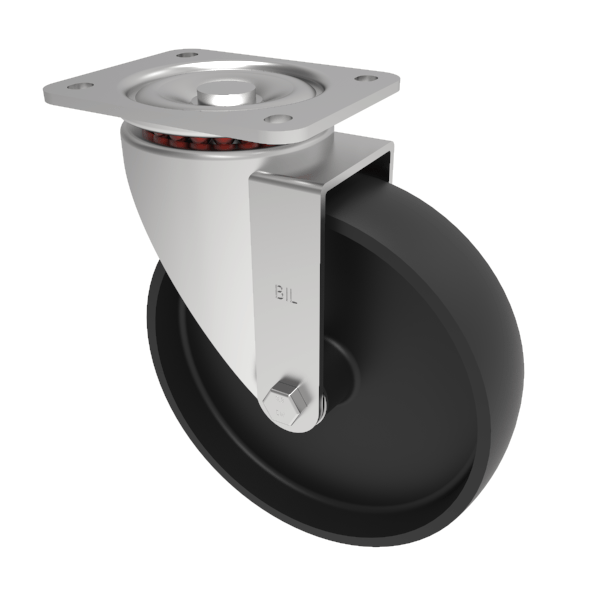 Thermoplastic Plate Swivel Castor 200mm 500kg Load