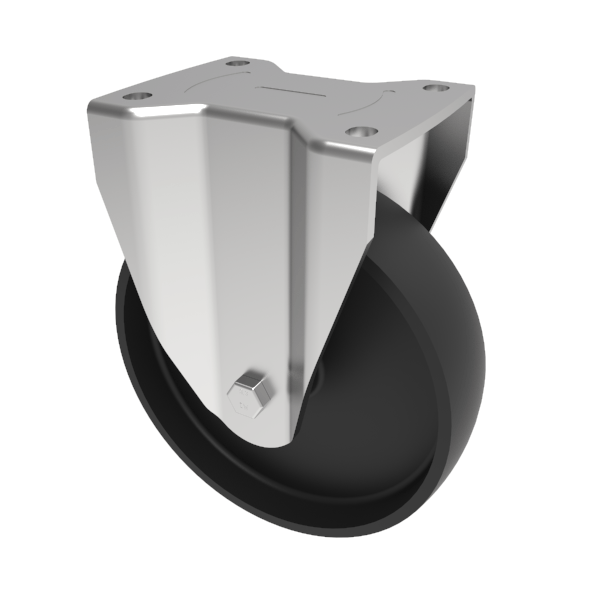 Thermoplastic Plate Fixed Castor 200mm 500kg Load