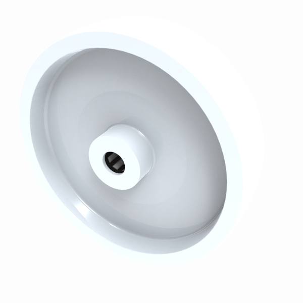 Nylon 200mm Roller Bearing Wheel 1000kg Load
