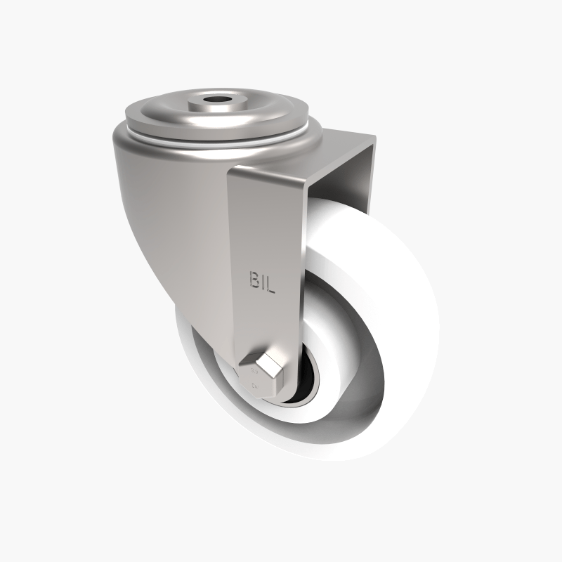 Nylon Bolt Hole Swivel Castor 125mm 400kg Load