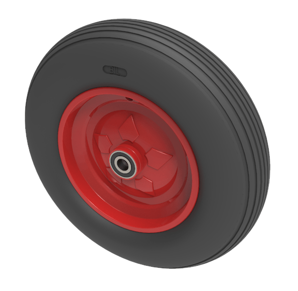 Puncture Proof Polyurethane 400mm Ball Bearing Wheel 200kg Load