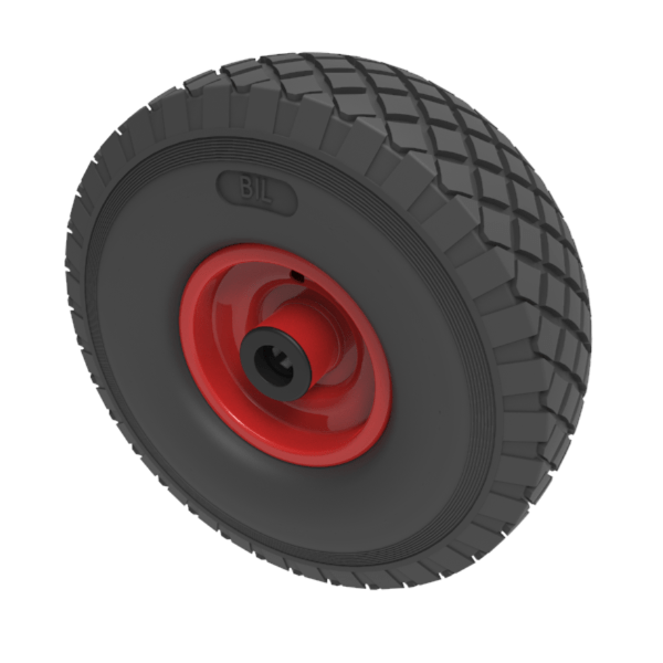 Puncture Proof Polyurethane 260mm Roller Bearing Wheel 150kg Load