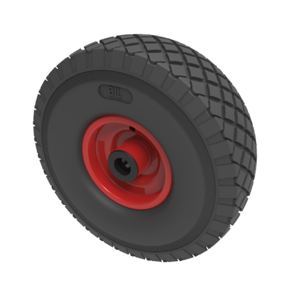 Puncture Proof Polyurethane 260mm Roller Bearing Wheel 100kg Load