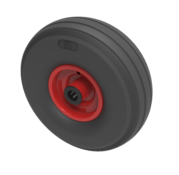 Puncture Proof Polyurethane 260mm Roller Bearing Wheel 100kg Load