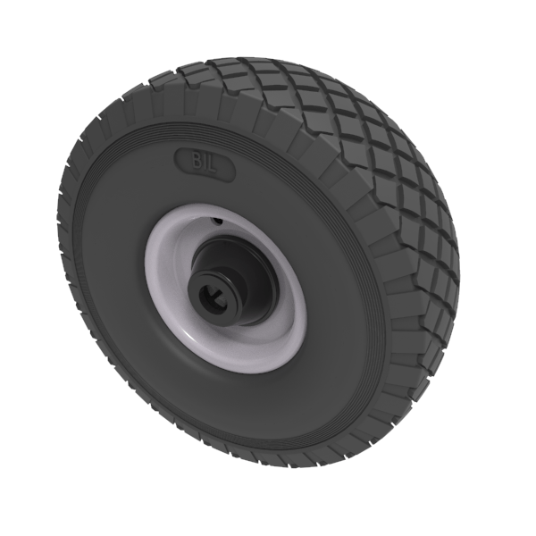 Puncture Proof Polyurethane 260mm Roller Bearing Wheel 150kg Load