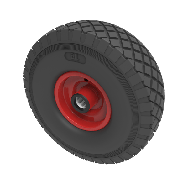 Puncture Proof Polyurethane 260mm Roller Bearing Wheel 100kg Load