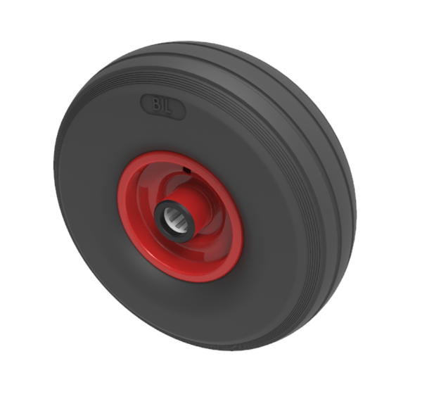 Puncture Proof Polyurethane 260mm Roller Bearing Wheel 100kg Load