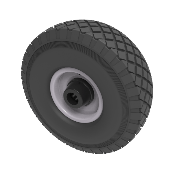 Puncture Proof Polyurethane 260mm Roller Bearing Wheel 100kg Load