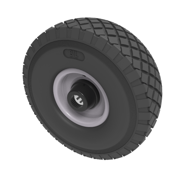 Puncture Proof Polyurethane 260mm Roller Bearing Wheel 120kg Load
