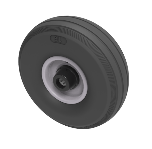 Puncture Proof Polyurethane 260mm Roller Bearing Wheel 100kg Load