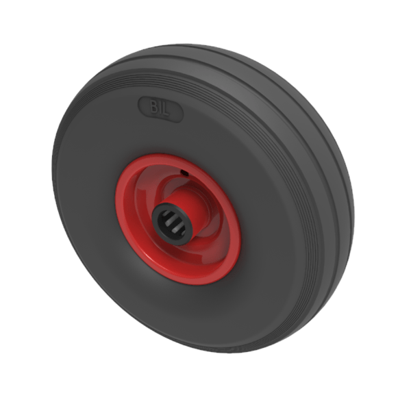 Puncture Proof Polyurethane 260mm Roller Bearing Wheel 100kg Load