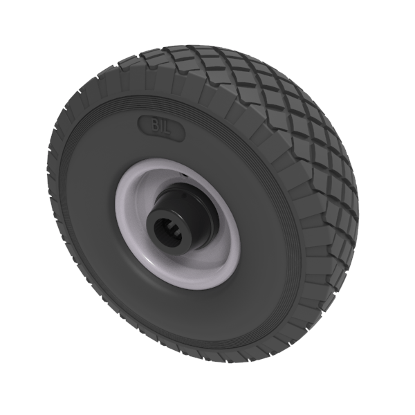 Puncture Proof Polyurethane 260mm Roller Bearing Wheel 120kg Load
