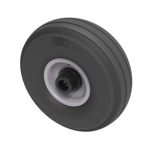 Puncture Proof Polyurethane 260mm Roller Bearing Wheel 100kg Load