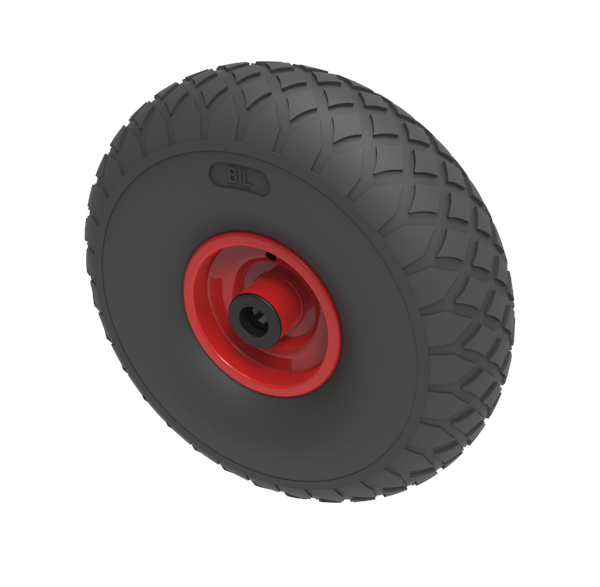 Puncture Proof Polyurethane 300mm Roller Bearing Wheel 150kg Load