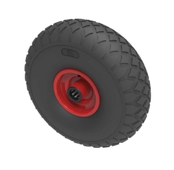 Puncture Proof Polyurethane 300mm Roller Bearing Wheel 150kg Load