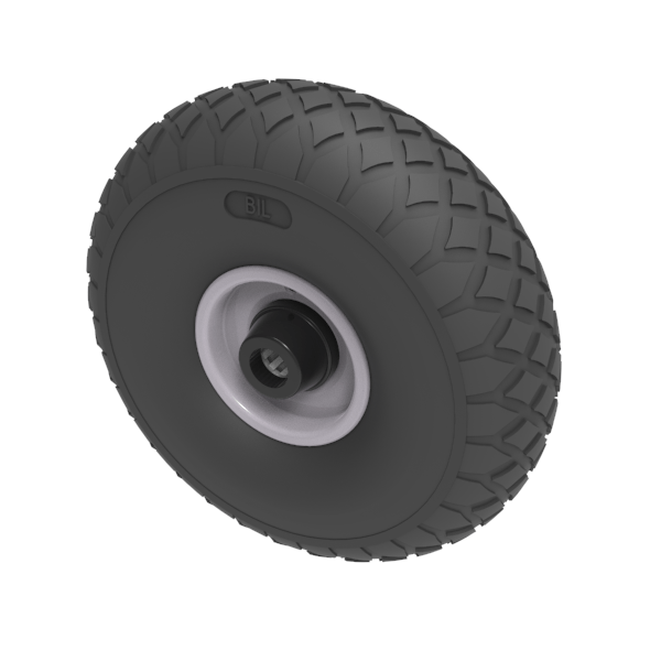 Puncture Proof Polyurethane 300mm Roller Bearing Wheel 150kg Load