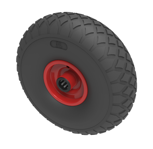 Puncture Proof Polyurethane 300mm Roller Bearing Wheel 150kg Load