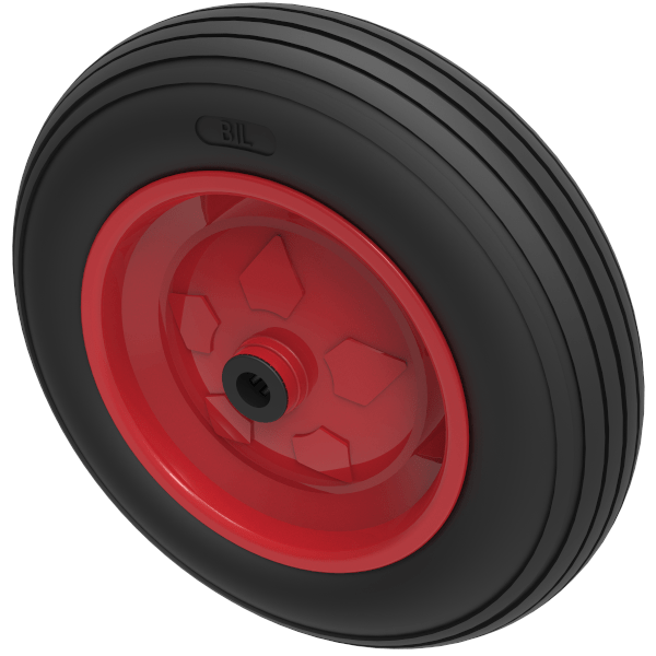 Puncture Proof Polyurethane 260mm Roller Bearing Wheel 150kg Load