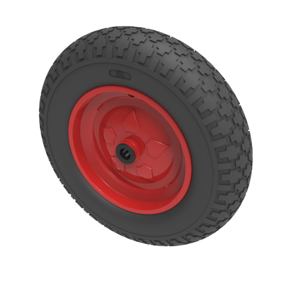 Puncture Proof Polyurethane 400mm Roller Bearing Wheel 200kg Load