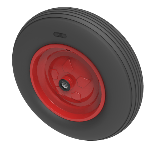 Puncture Proof Polyurethane 400mm Roller Bearing Wheel 200kg Load