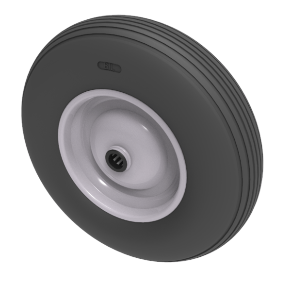 Puncture Proof Polyurethane 400mm Roller Bearing Wheel 200kg Load