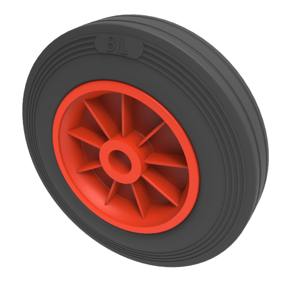 Black Rubber 250mm Plain Bearing 275kg Load