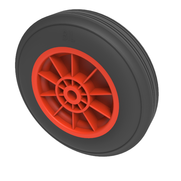 Black Rubber 355mm Plain Bearing 300kg Load