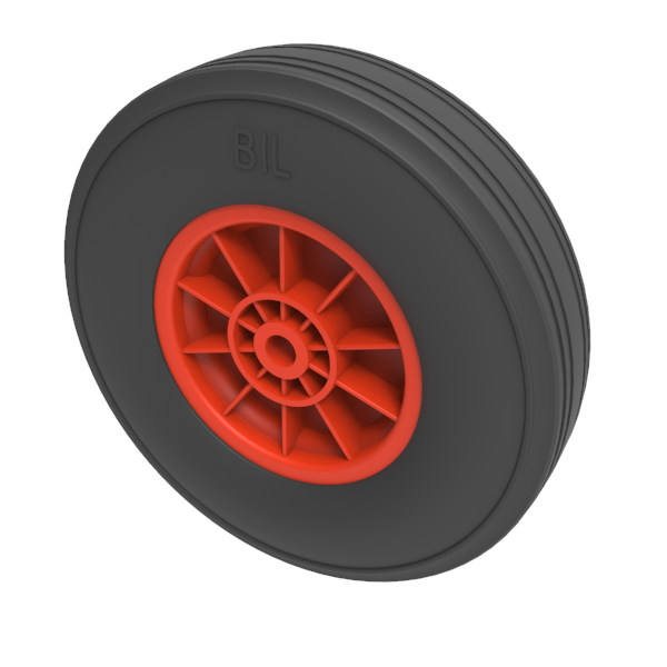 Black Rubber 400mm Plain Bearing 350kg Load