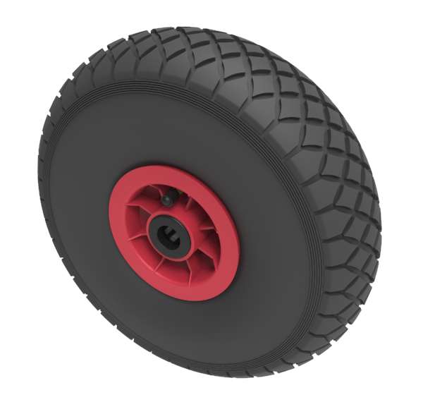 Pneumatic 300mm Roller Bearing Wheel 155kg Load