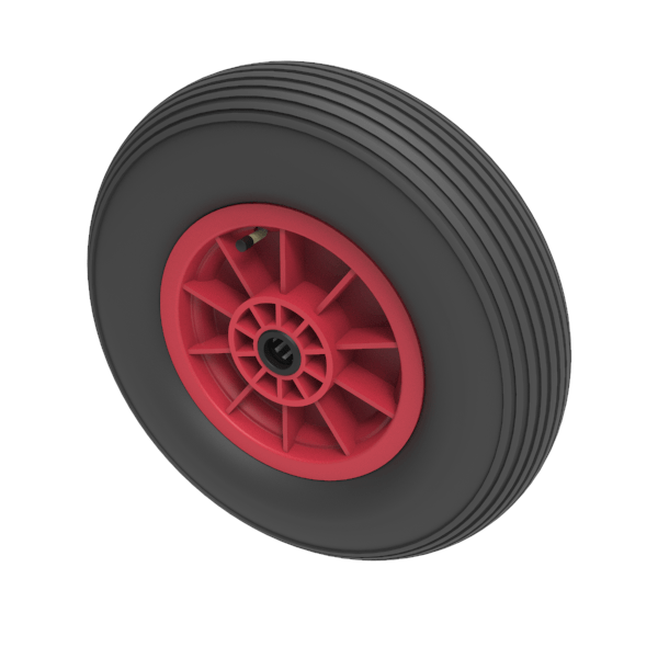 Pneumatic 400mm Roller Bearing Wheel 180kg Load