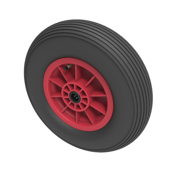 Pneumatic 400mm Roller Bearing Wheel 180kg Load