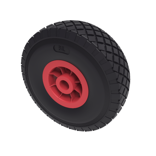 Puncture Proof Polyurethane 260mm Plain Bearing Wheel 100kg Load