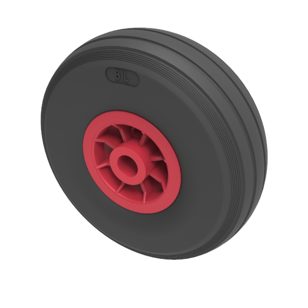 Puncture Proof Polyurethane 260mm Plain Bearing Wheel 150kg Load