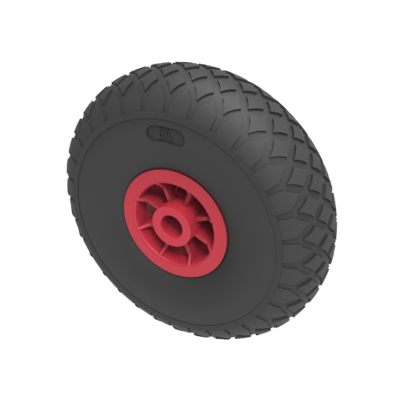 Puncture Proof Polyurethane 300mm Plain Bearing Wheel 150kg Load