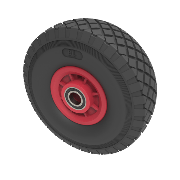 Puncture Proof Polyurethane 260mm Ball Bearing Wheel 100kg Load