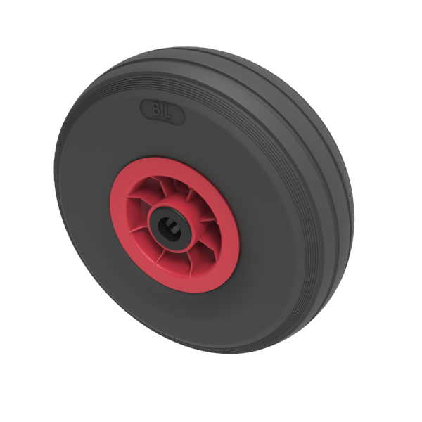 Puncture Proof Polyurethane 260mm Roller Bearing Wheel 150kg Load