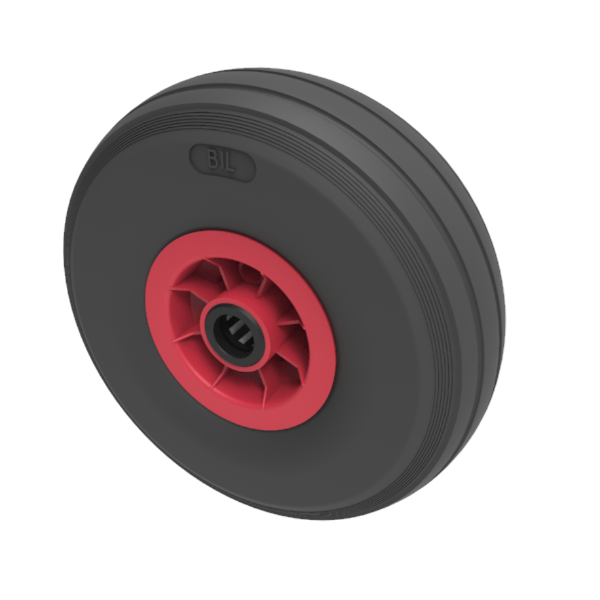 Puncture Proof Polyurethane 260mm Roller Bearing Wheel 150kg Load