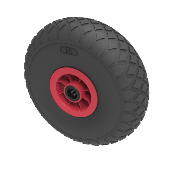 Puncture Proof Polyurethane 300mm Roller Bearing Wheel 150kg Load