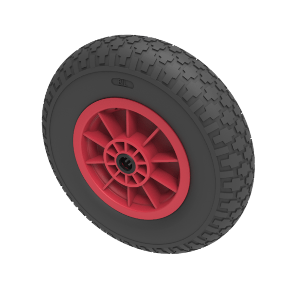 Puncture Proof Polyurethane 400mm Roller Bearing Wheel 200kg Load