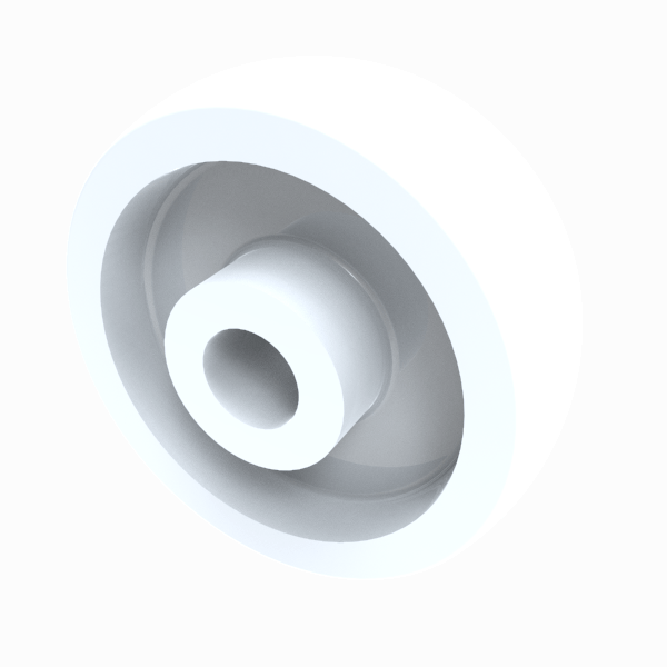 Nylon 100mm Plain Bearing Wheel 400kg Load