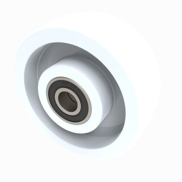 Nylon 100mm Ball Bearing Wheel 650kg Load