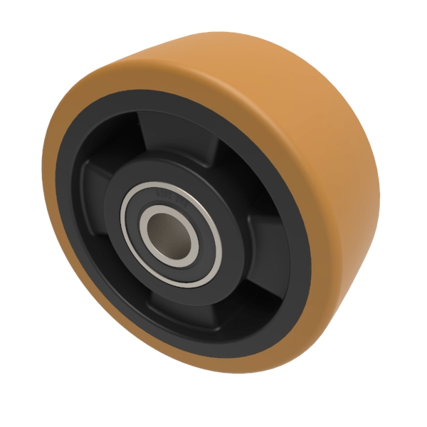Polyurethane Nylon 100mm Ball Bearing Wheel 300kg Load