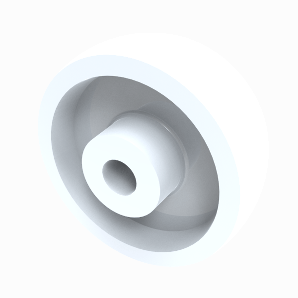 Nylon 125mm Plain Bearing Wheel 750kg Load