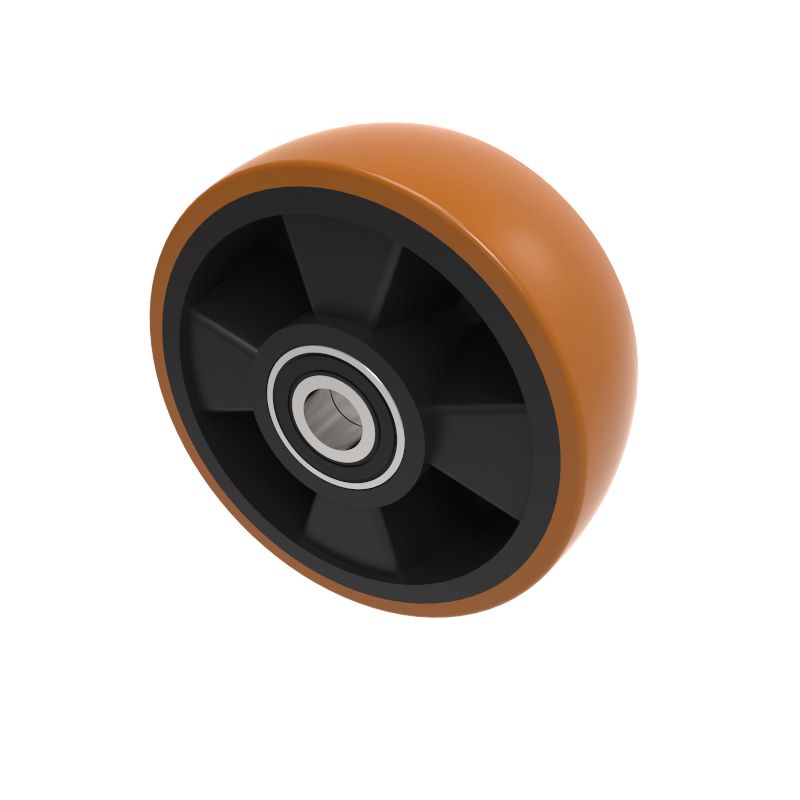 Polyurethane Nylon 125mm Ball Bearing Wheel 400kg Load