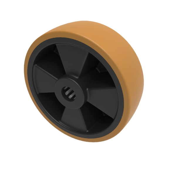 Polyurethane Nylon 150mm Roller Bearing Wheel 600kg Load