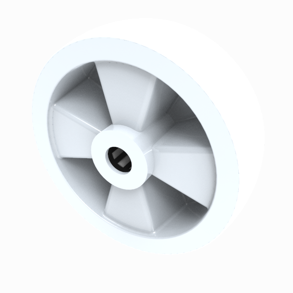 Nylon 160mm Roller Bearing Wheel 600kg Load