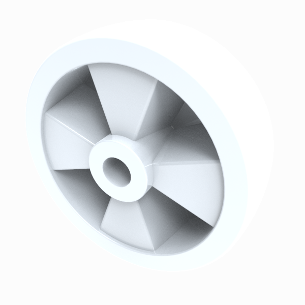 Nylon 160mm Plain Bearing Wheel 600kg Load