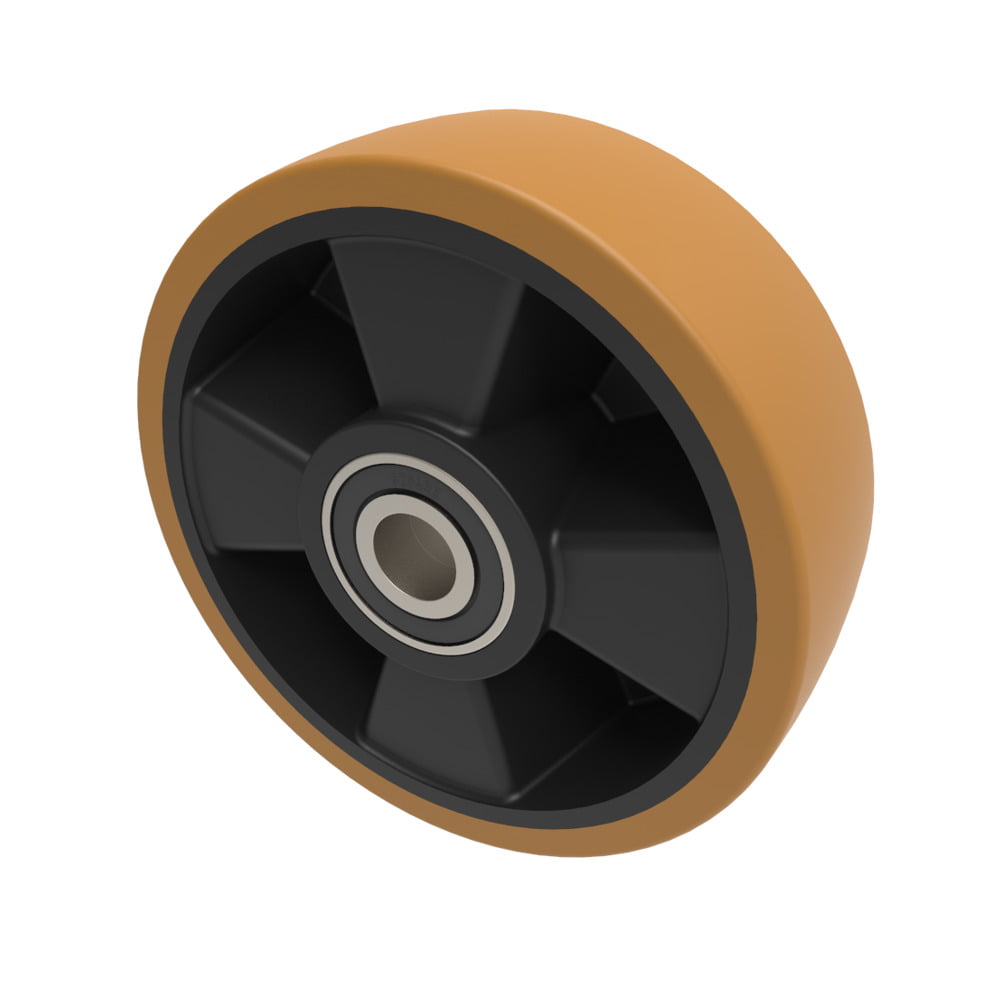Polyurethane Nylon 160mm Ball Bearing Wheel 600kg Load