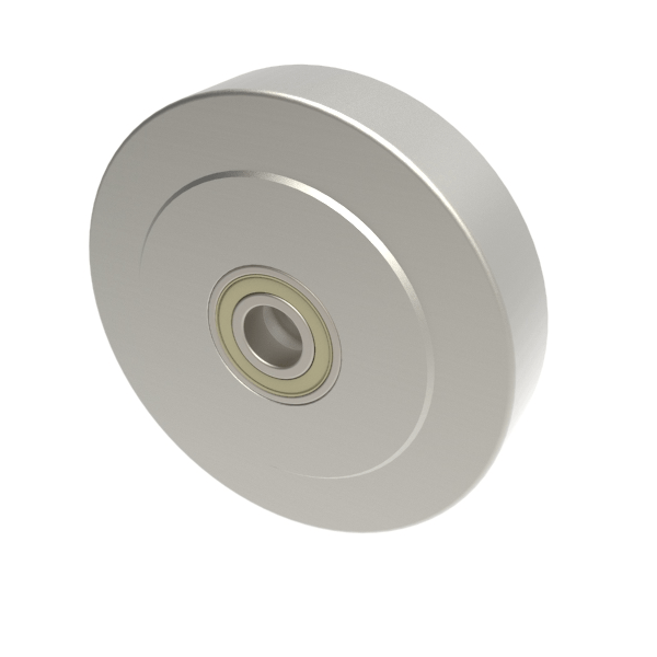 Solid Machined Steel 250mm Ball Bearing Wheel 3600kg Load