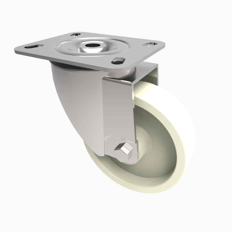 Nylon Plate Swivel Castor 100mm 200kg Load